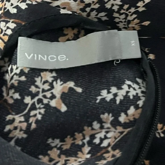 Vince Eden Branch 100% Silk Twist Drape Dress XS - Picture 4 of 6